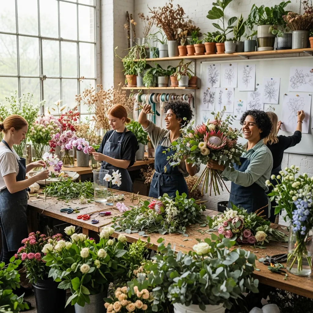 Ons team aan het werk in de studio