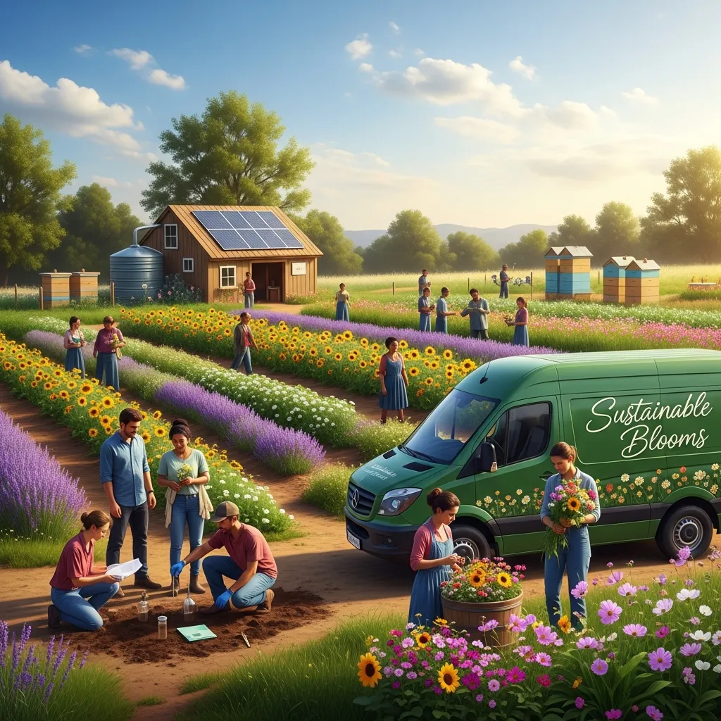 Duurzame bloemenkwekerij die samenwerkt met artisticnyshopen